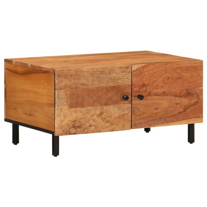 Table basse 80x50x40 cm bois massif d'acacia - Photo n°1