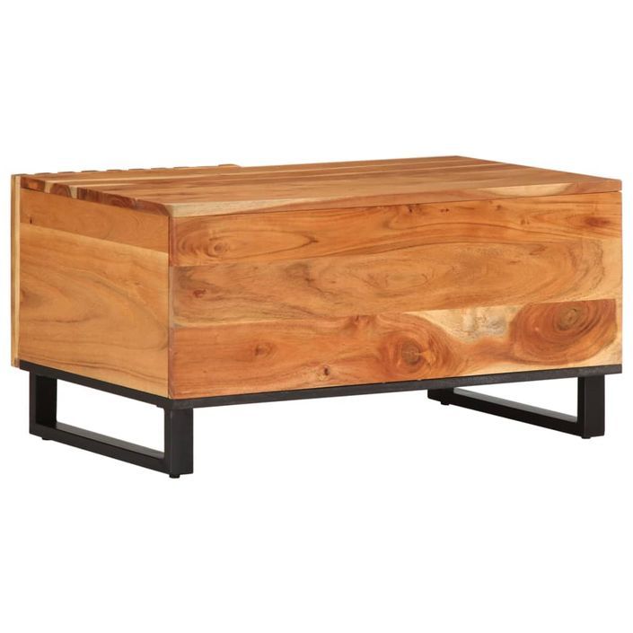 Table basse 80x51x40 cm bois massif d'acacia - Photo n°4