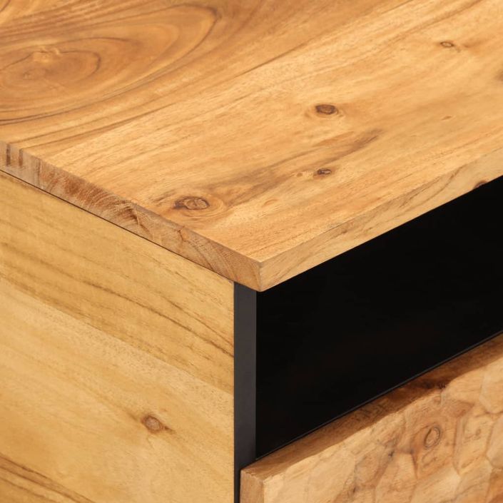 Table basse 80x54x40 cm bois massif d'acacia - Photo n°8
