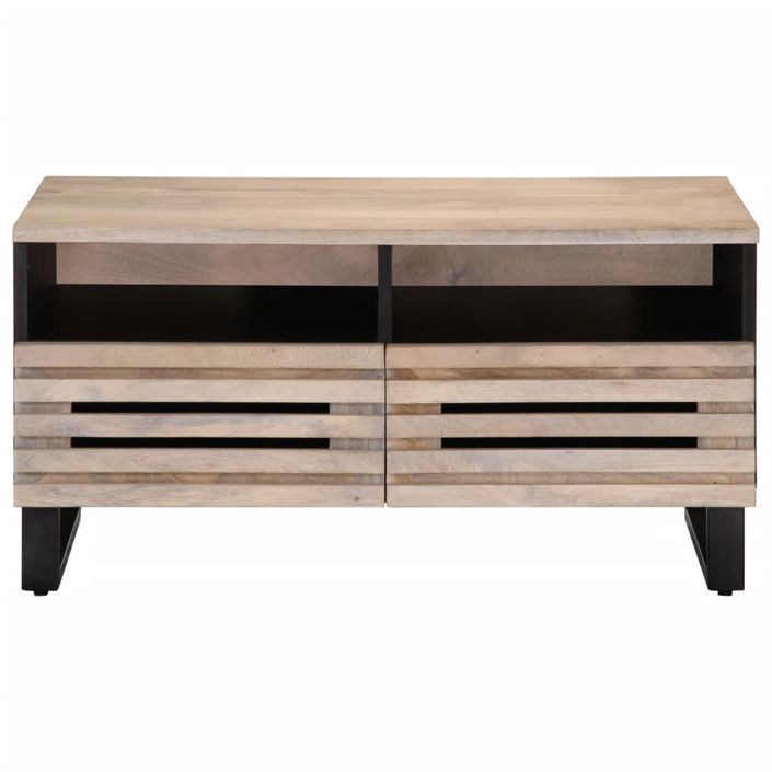 Table basse 80x55x40 cm bois de manguier massif - Photo n°2