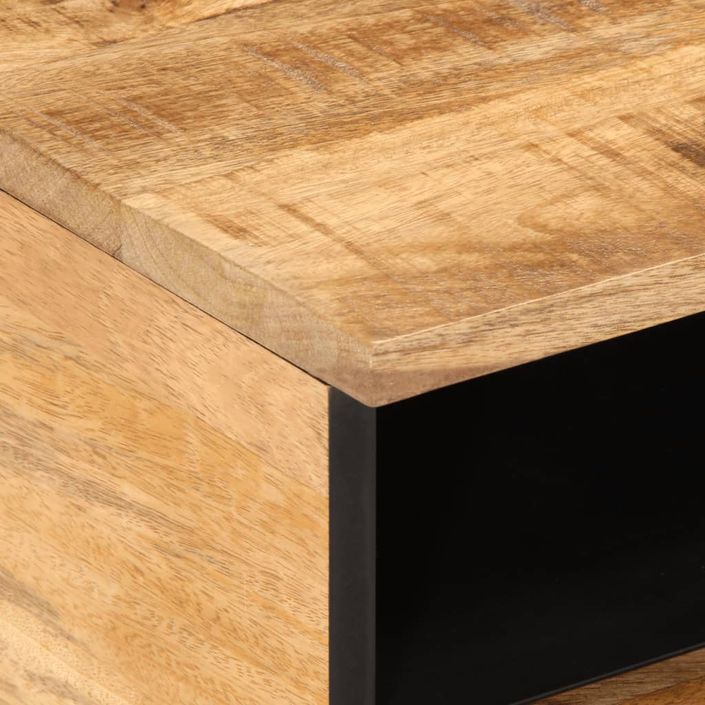 Table basse 80x55x40 cm bois de manguier massif brut - Photo n°7