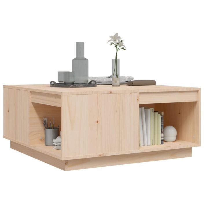 Table basse 80x81x36,5 cm Bois massif de pin - Photo n°4