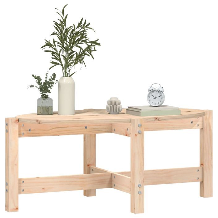 Table basse 87x48x35 cm Bois massif de pin - Photo n°4