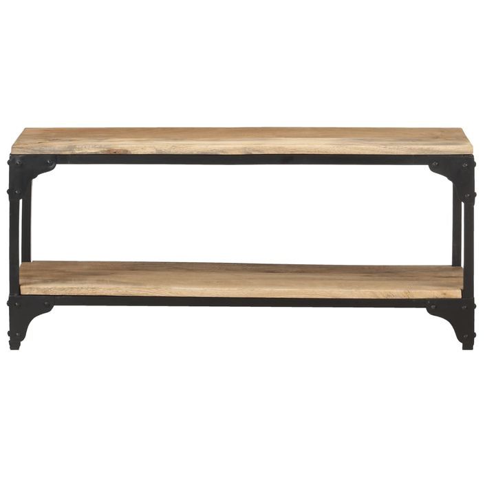 Table basse 90x30x40 cm Bois de manguier massif - Photo n°2