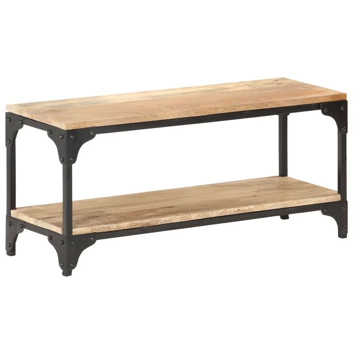 Table basse 90x30x40 cm Bois de manguier massif - Photo n°9