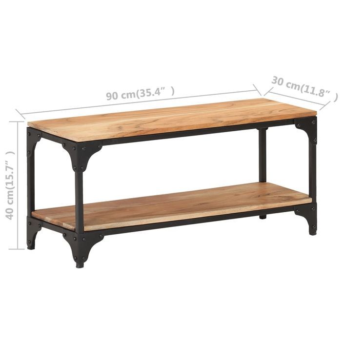 Table basse 90x30x40 cm Bois solide d'acacia - Photo n°7