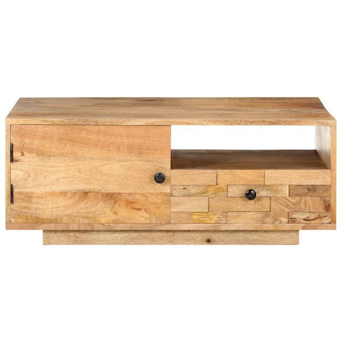 Table basse 90x50x35 cm Bois solide de manguier 2 - Photo n°4