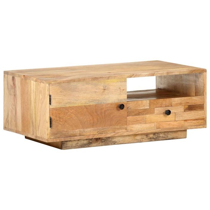 Table basse 90x50x35 cm Bois solide de manguier 2 - Photo n°8