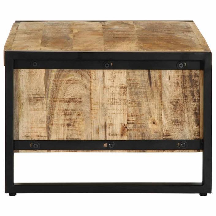 Table basse 90x50x36 cm bois de manguier massif brut - Photo n°6