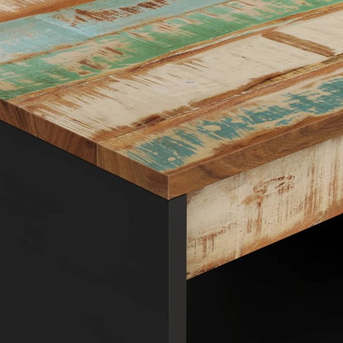 Table basse 90x50x40 cm bois de récupération massif - Photo n°5