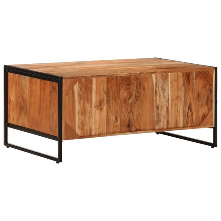 Table basse 90x55x40 cm bois massif d'acacia - Photo n°7