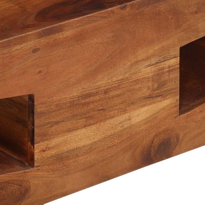 Table basse 90x60x30 cm bois massif d'acacia - Photo n°6