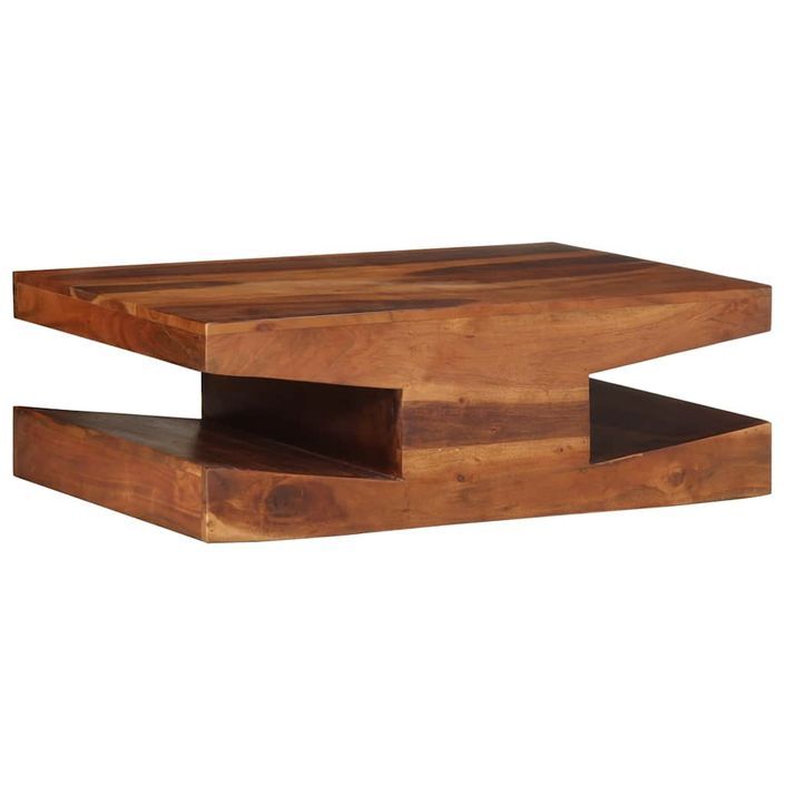 Table basse 90x60x30 cm bois massif d'acacia - Photo n°9