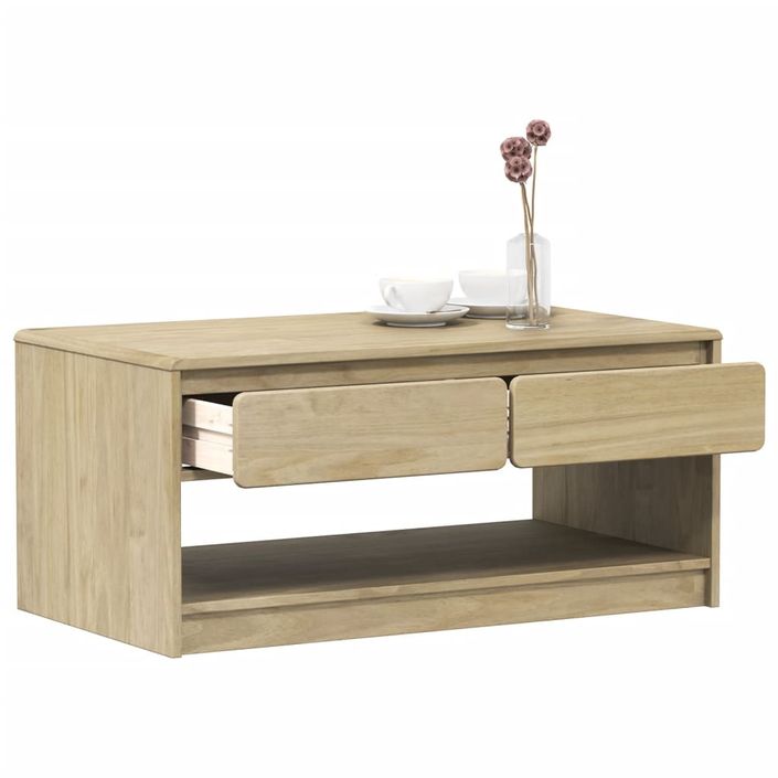 Table basse 99x55x45 cm bois de pin massif - Photo n°2