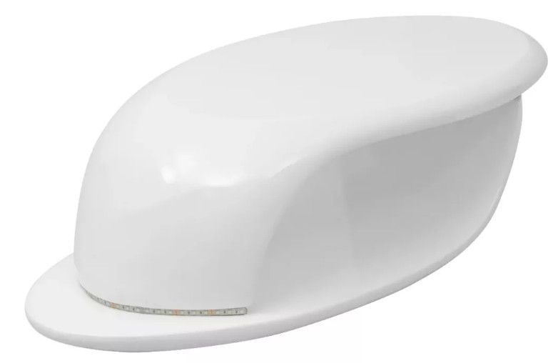Table basse à LED fibre de verre blanc brillant Scoty - Photo n°4