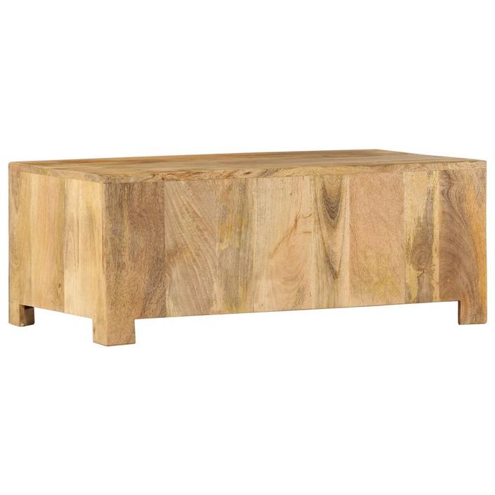 Table basse avec 4 tiroirs 90x50x35 cm Bois solide de manguier - Photo n°5