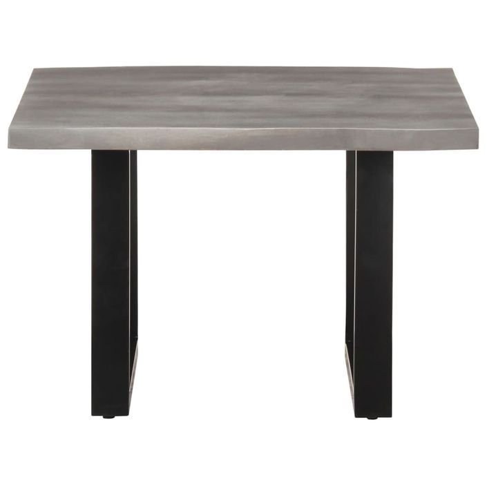 Table basse avec bord naturel 60x60x40 cm Bois d'acacia massif - Photo n°2