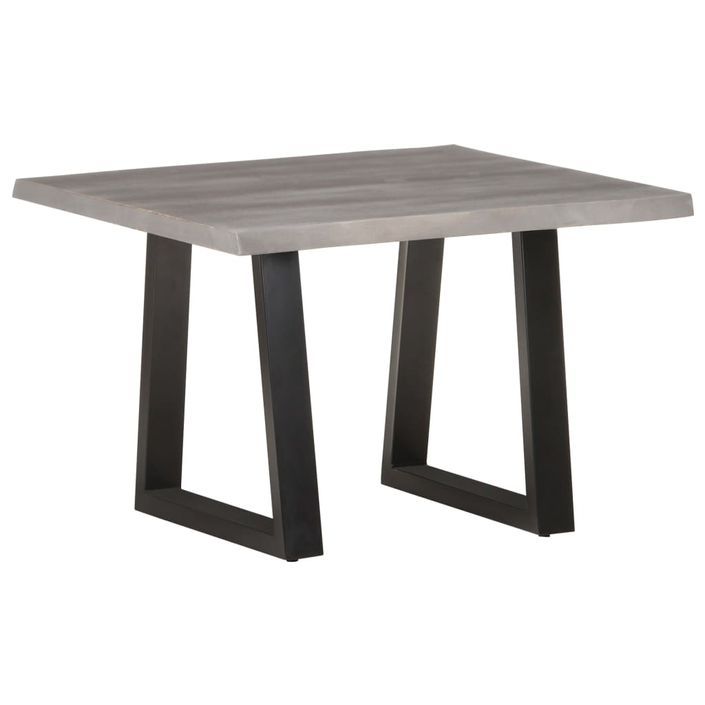 Table basse avec bord naturel 60x60x40 cm Bois d'acacia massif - Photo n°8