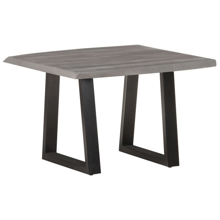 Table basse avec bord naturel 60x60x40 cm Bois d'acacia massif - Photo n°10