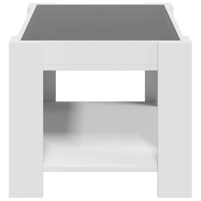 Table basse avec LED blanc 73x53x45 cm bois d'ingénierie - Photo n°7