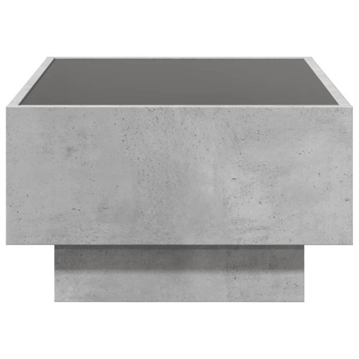 Table basse avec LED gris béton 70x50x30 cm bois d'ingénierie - Photo n°7