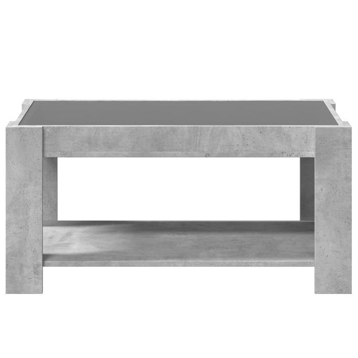 Table basse avec LED gris béton 93x53x45 cm bois d'ingénierie - Photo n°6