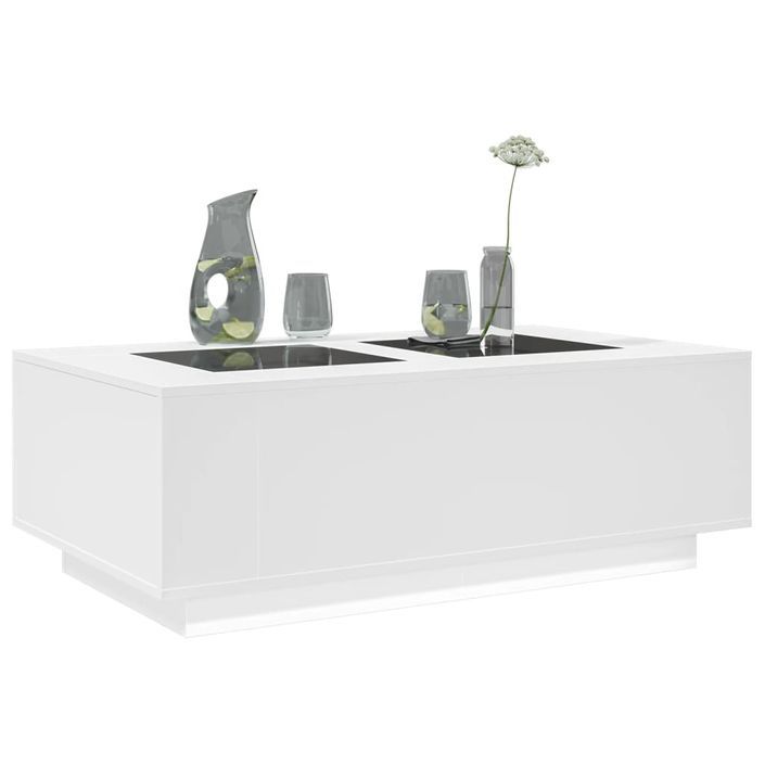 Table basse avec LED infini blanc 116x69x40 cm - Photo n°5