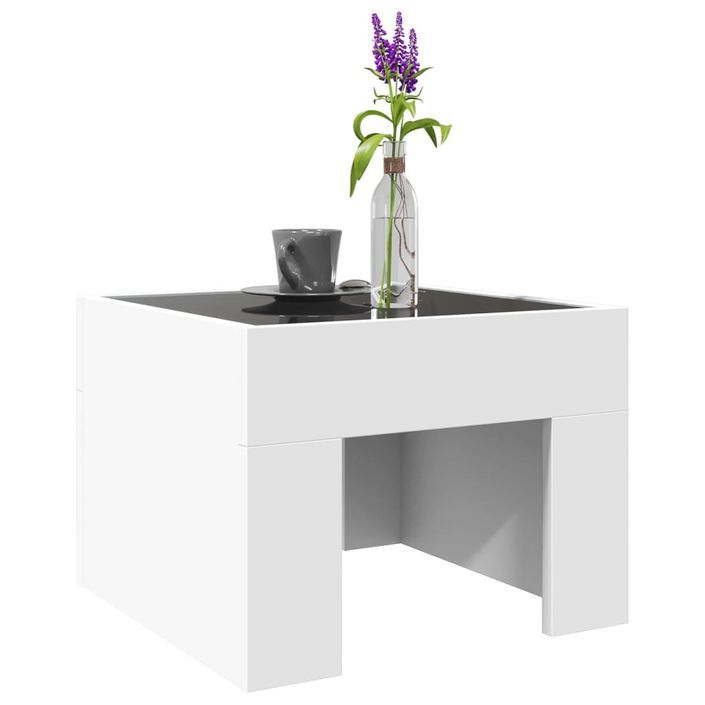 Table basse avec LED infini blanc 40x40x30 cm - Photo n°5