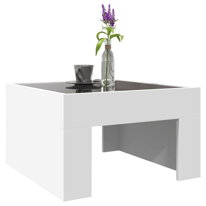 Table basse avec LED infini blanc 50x50x30 cm - Photo n°5