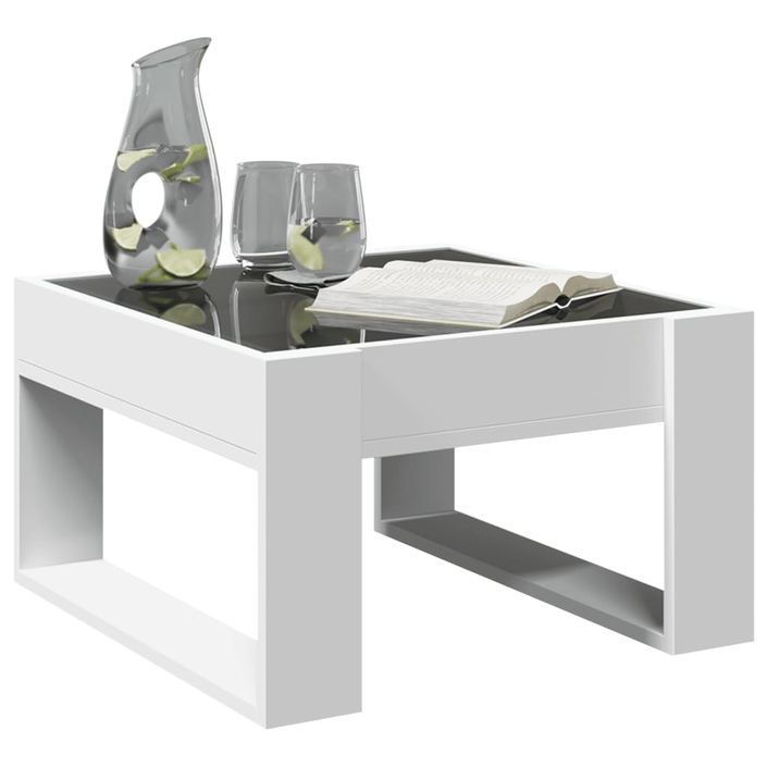 Table basse avec LED infini blanc 50x53x30 cm - Photo n°5