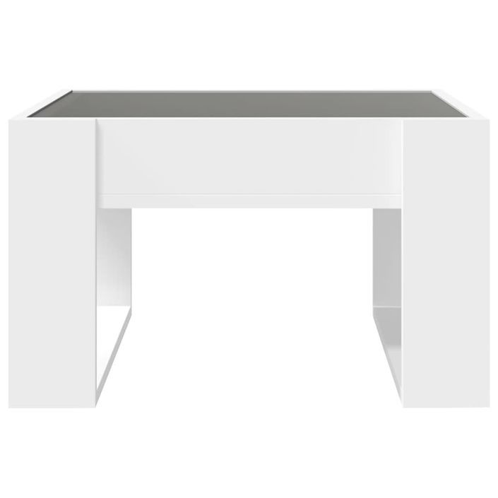 Table basse avec LED infini blanc 50x53x30 cm - Photo n°7