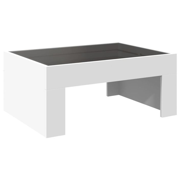 Table basse avec LED infini blanc 70x50x30 cm - Photo n°8