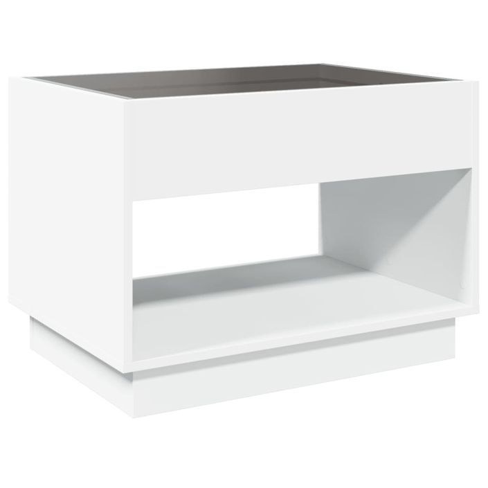 Table basse avec LED infini blanc 70x50x50 cm - Photo n°8