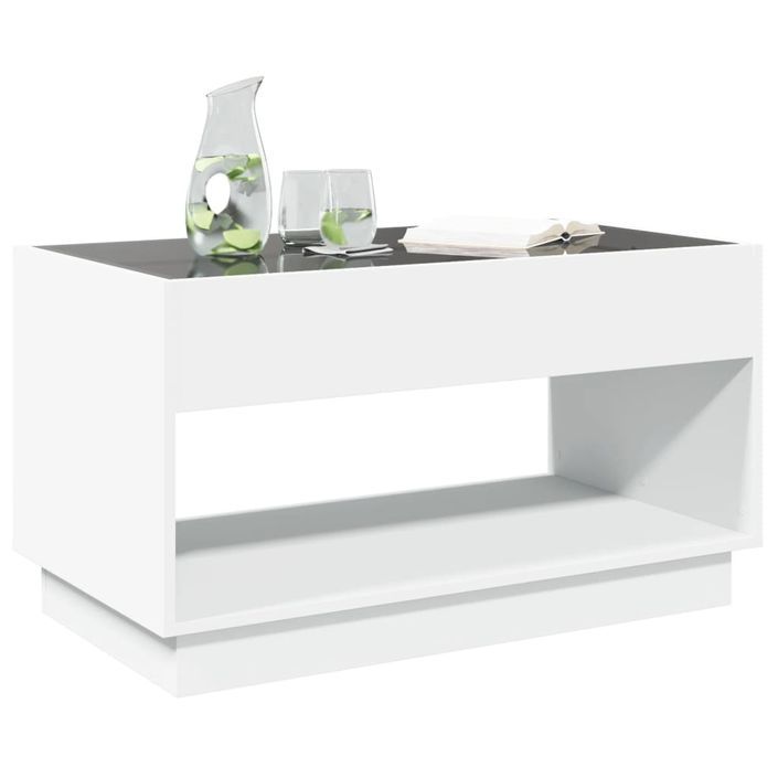 Table basse avec LED infini blanc 90x50x50 cm - Photo n°4