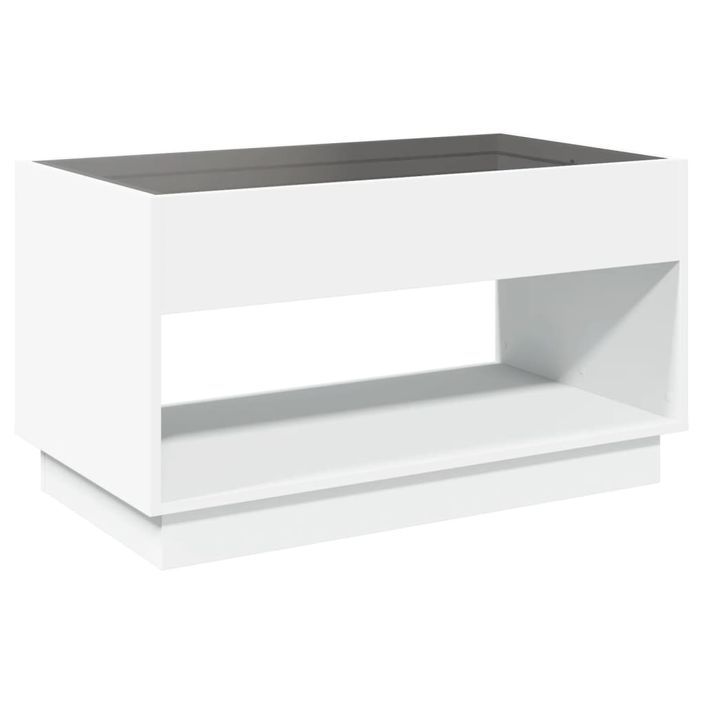 Table basse avec LED infini blanc 90x50x50 cm - Photo n°8