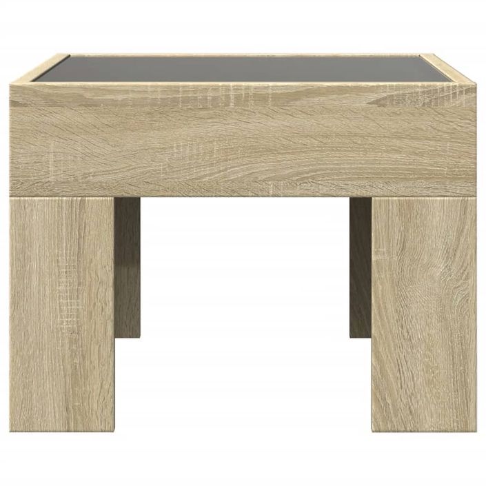 Table basse avec LED infini chêne sonoma 40x40x30 cm - Photo n°6