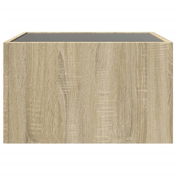 Table basse avec LED infini chêne sonoma 50x50x30 cm - Photo n°7