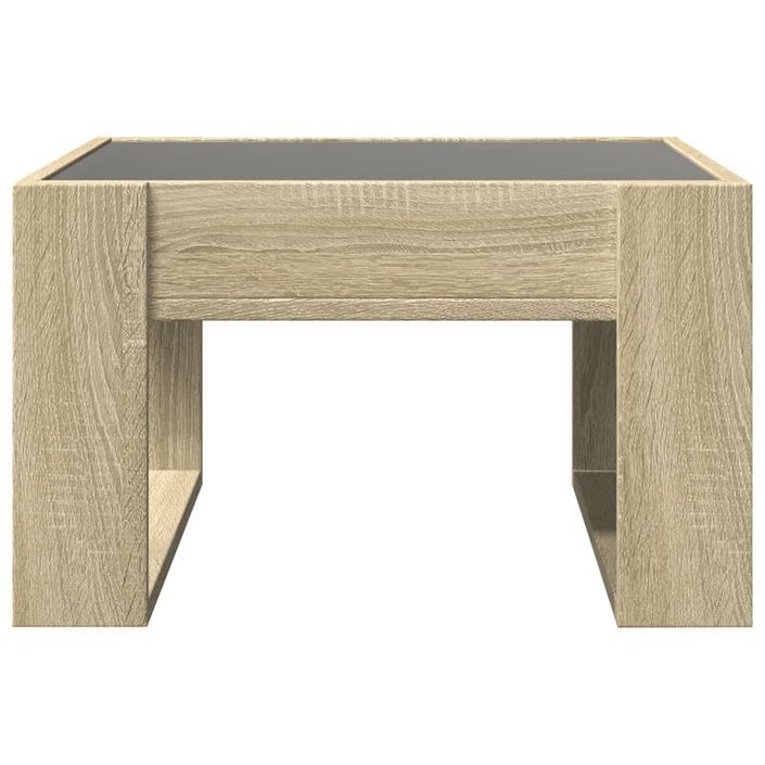 Table basse avec LED infini chêne sonoma 50x53x30 cm - Photo n°7