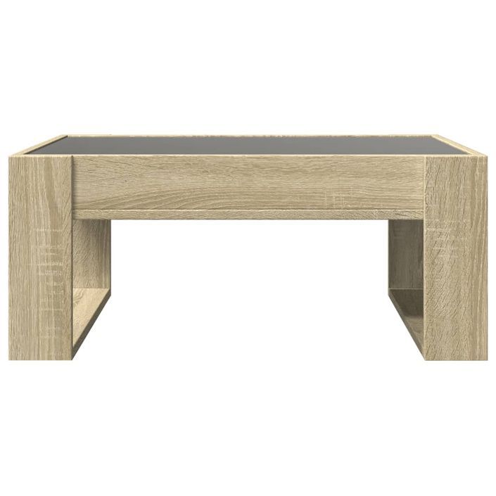 Table basse avec LED infini chêne sonoma 70x53x30 cm - Photo n°6