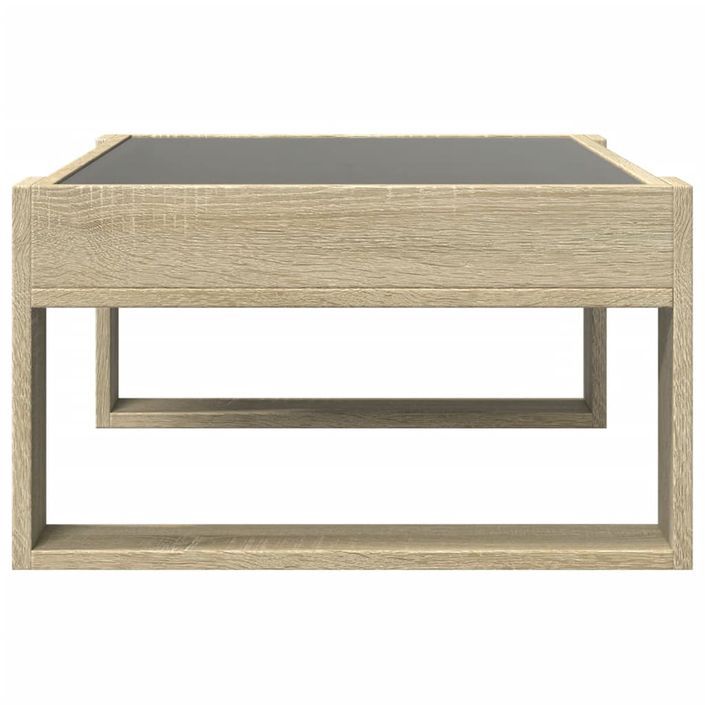 Table basse avec LED infini chêne sonoma 70x53x30 cm - Photo n°7