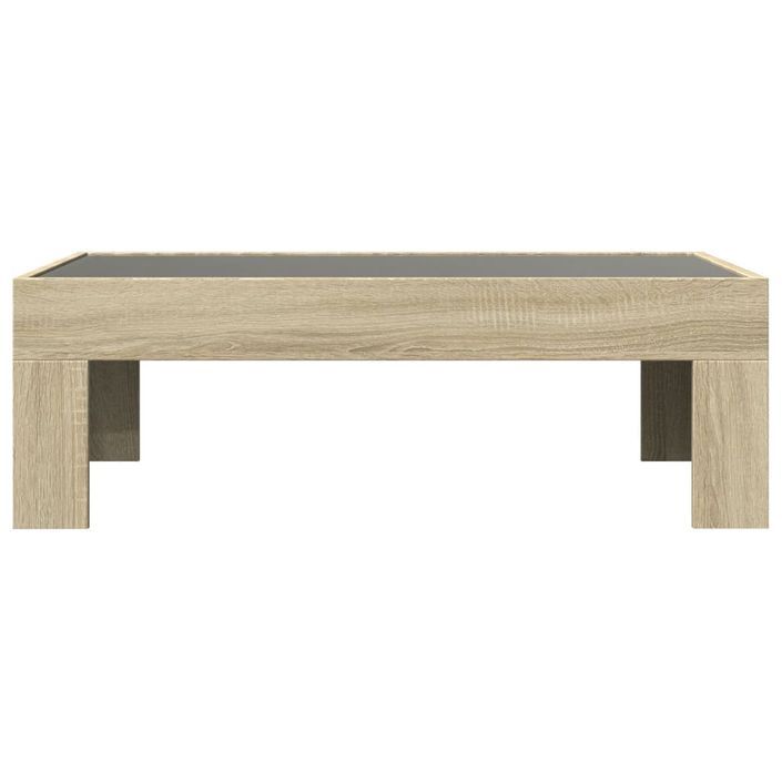 Table basse avec LED infini chêne sonoma 90x50x30 cm - Photo n°6