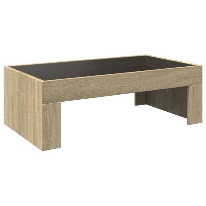 Table basse avec LED infini chêne sonoma 90x50x30 cm - Photo n°8