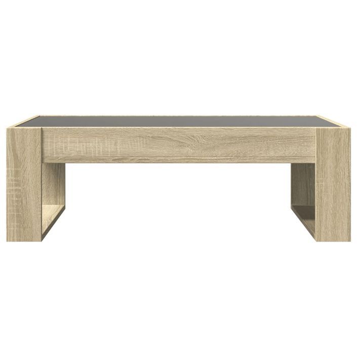 Table basse avec LED infini chêne sonoma 90x53x30 cm - Photo n°6