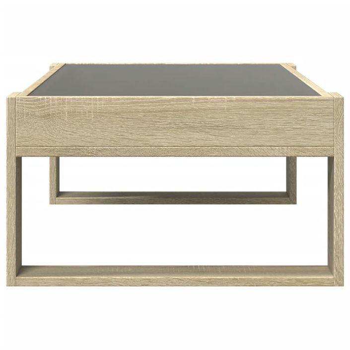 Table basse avec LED infini chêne sonoma 90x53x30 cm - Photo n°7