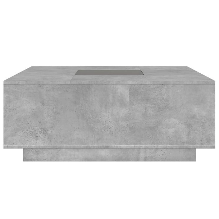 Table basse avec LED infini gris béton 100x100x40 cm - Photo n°7