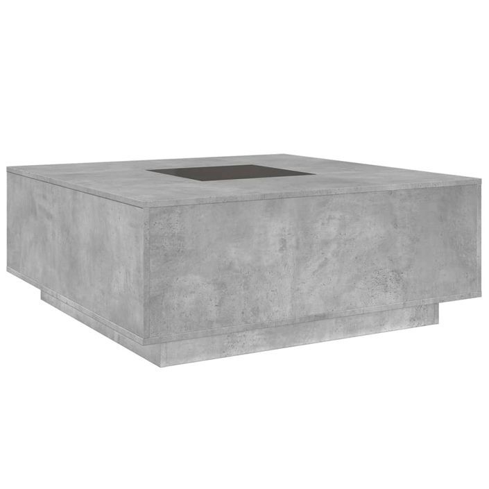 Table basse avec LED infini gris béton 100x100x40 cm - Photo n°8