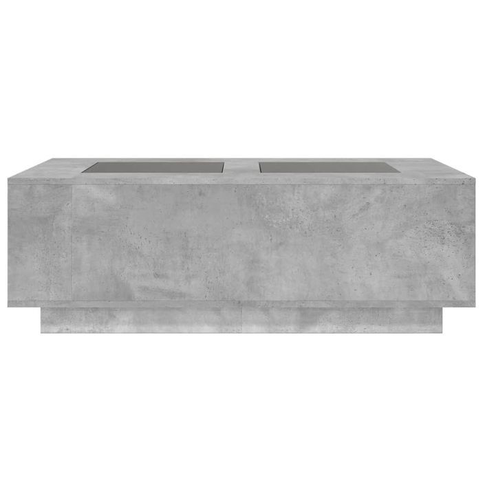 Table basse avec LED infini gris béton 116x69x40 cm - Photo n°6