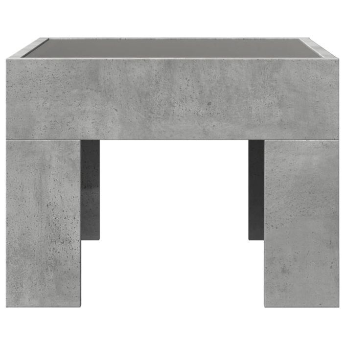 Table basse avec LED infini gris béton 40x40x30 cm - Photo n°6