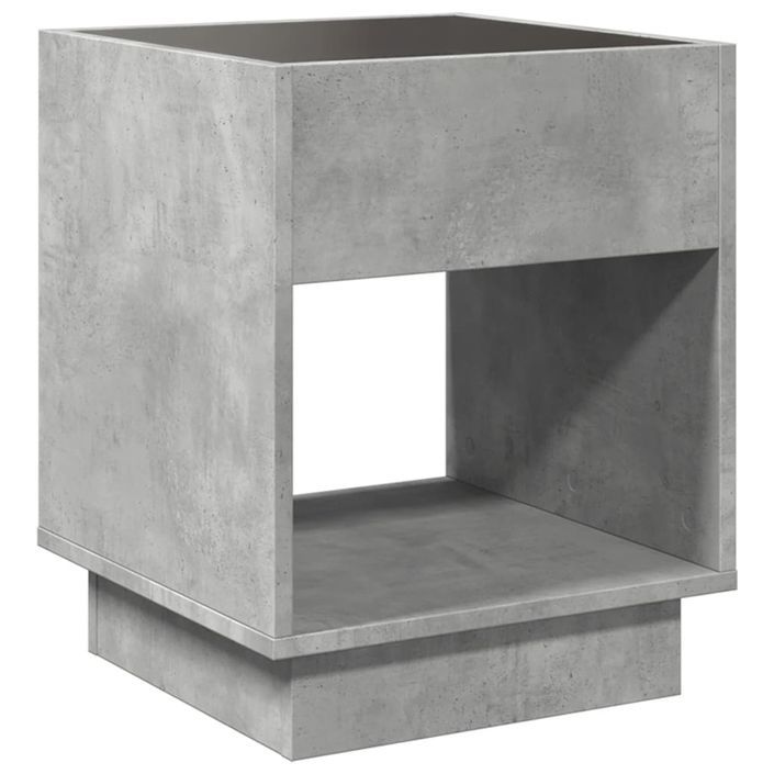 Table basse avec LED infini gris béton 40x40x50 cm - Photo n°8