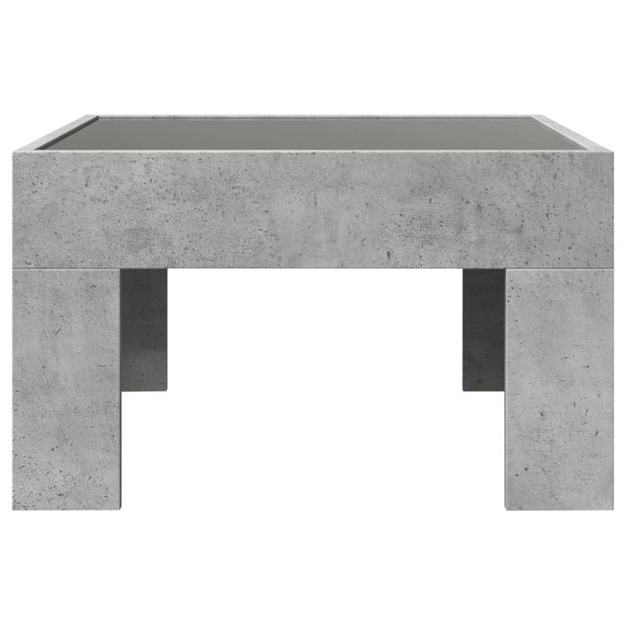 Table basse avec LED infini gris béton 50x50x30 cm - Photo n°6